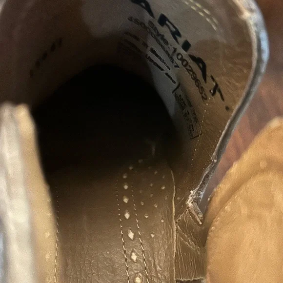 Ariat metallic silver western booties in excellent condition. - Picture 5 of 9